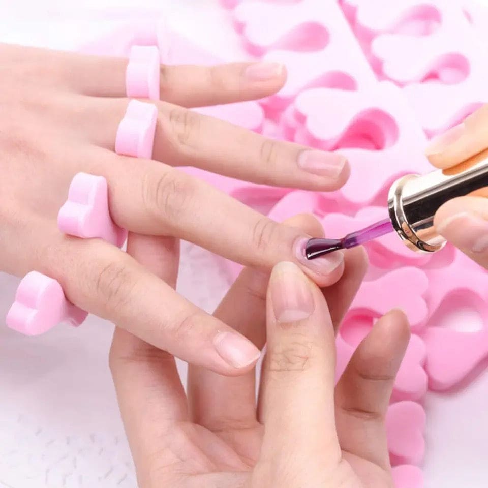 Set Of 2 Finger Toe Separator, Manicure Pedicure Gel Divider, Finger Dividers Separators, Finger Foot Sponge Soft Gel, Portable Finger Spacer, Soft Foam Sponge Spacer, Toe Nail Separator Set Of 2 Finger Toe Separator, Manicure Pedicure Gel Divider, Finger Dividers Separators, Finger Foot Sponge Soft Gel, Portable Finger Spacer, Soft Foam Sponge Spacer, Toe Nail Separator